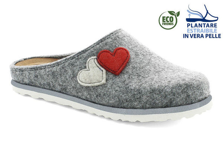 Picture of Ecofriends felt slippers with felted hearts - cs35