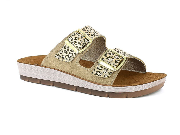 Picture of Leopard print double buckle sliders - cp10
