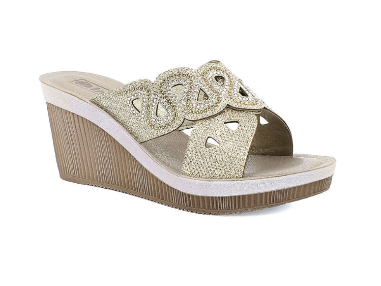 Picture of Wedge sandals with jewel decoration - as32