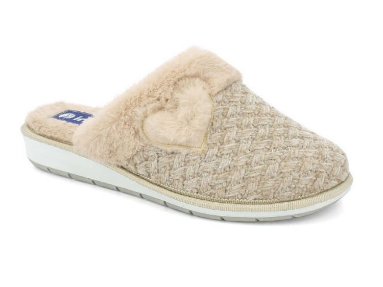 Pantofole CUORE Donna Invernali - Effetto Pelliccia Leggere Con Plantare Imbottito - Morbide E Calde