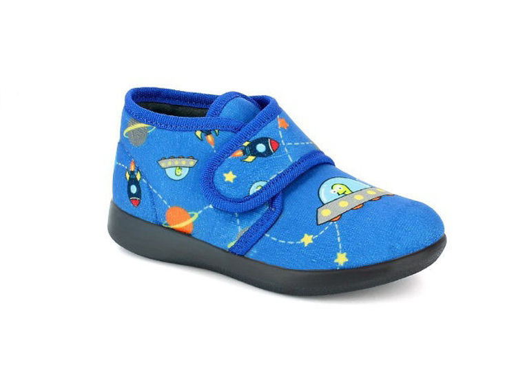 Picture of Baby slippers with velcro regulation space trip - ar30