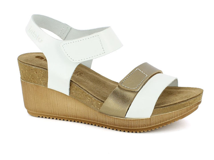 Picture of Leather wedge sandals with strap - en26