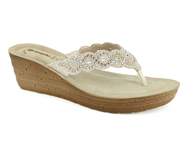 Picture of Wedge flip flops with rhinestone - gm42