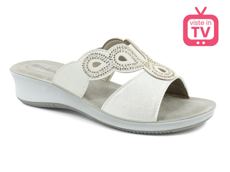 Picture of Low wedge sandals with rhinestone - se02