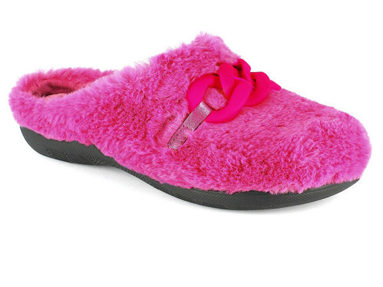 Picture of Furry slippers with decorative chain - ec88