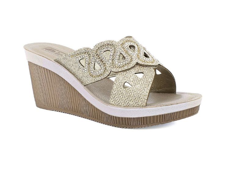 Picture of Wedge sandals with jewel decoration - as32
