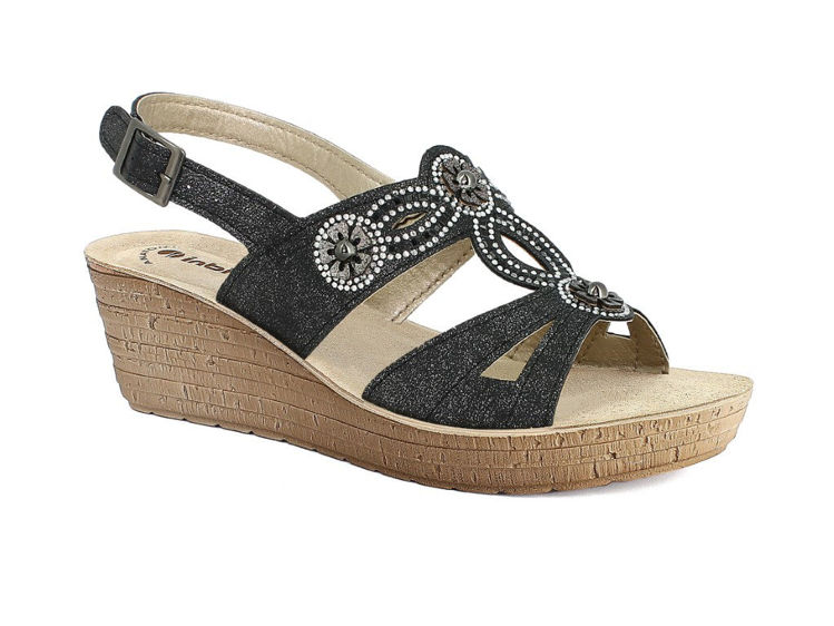 Picture of Wedge sandals with jewel decoration - gm43