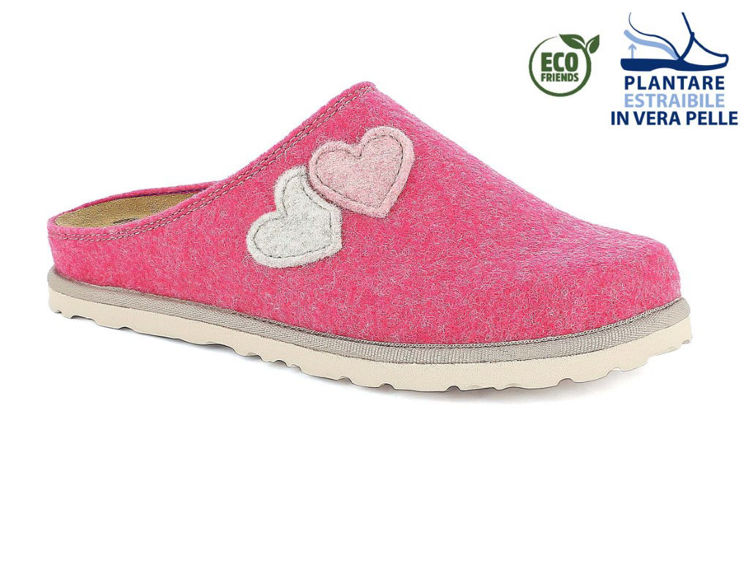 Picture of Ecofriends eco-fur slippers with decorations - cs37