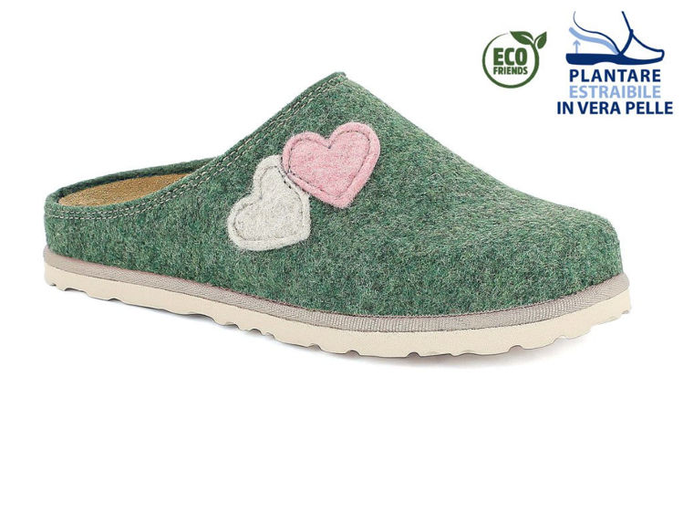Picture of Ecofriends eco-fur slippers with decorations - cs37