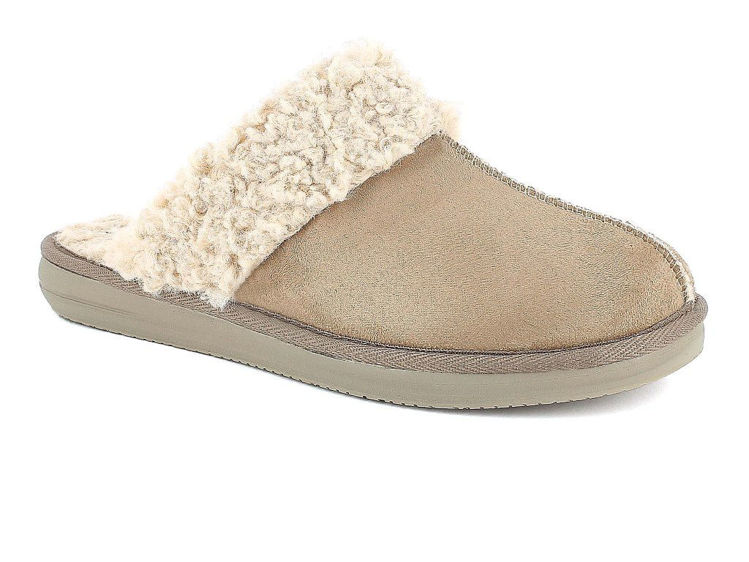 Picture of Fluffy and padded eco fur slippers - ek10