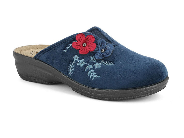 Picture of Embroidered slippers and flower pattern - lv06