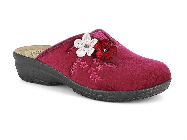 Picture of Embroidered slippers and flower pattern - lv06