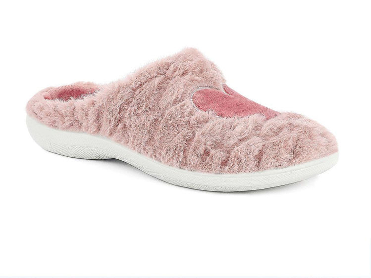 Picture of Fluffy slippers with colorful heart - ec99
