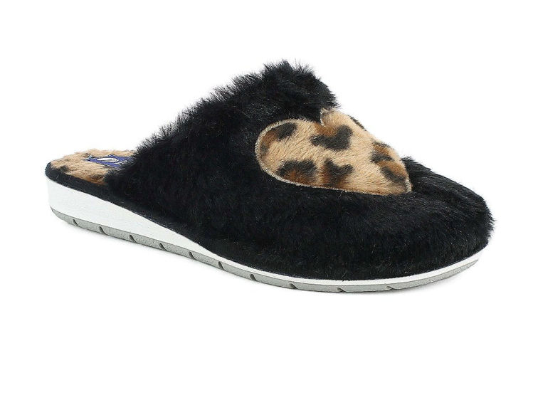 Picture of Fluffy slippers with animalier heart - lb100