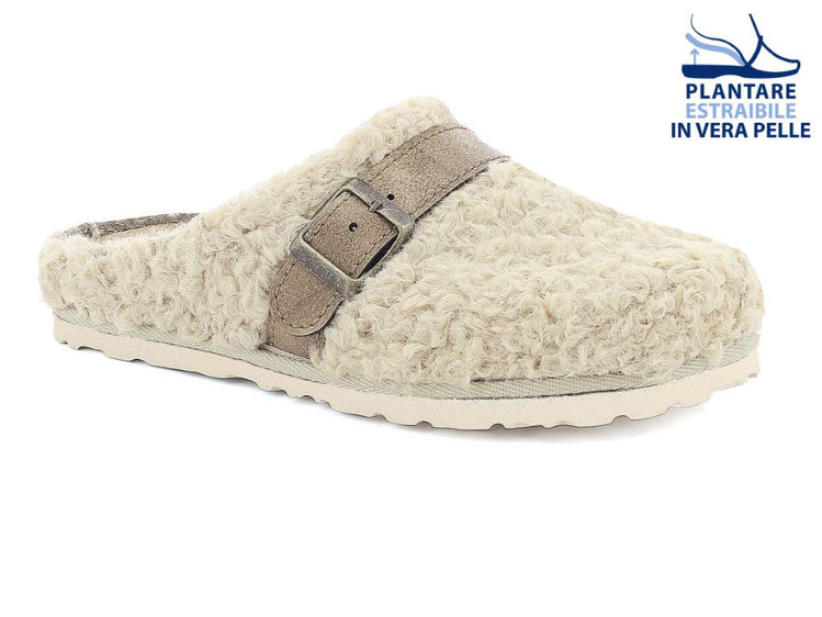 Picture of Ecofriends eco fur slippers with buckle - cs36