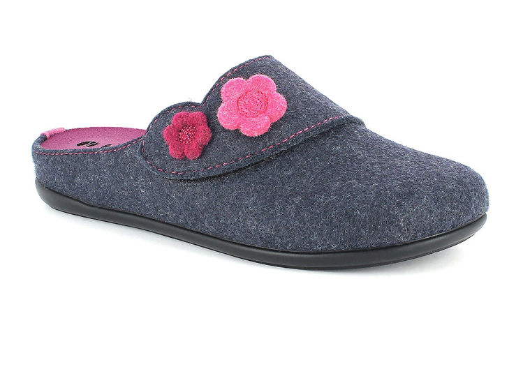 Picture of Ecofiends slippers with flowers and tear - gf22