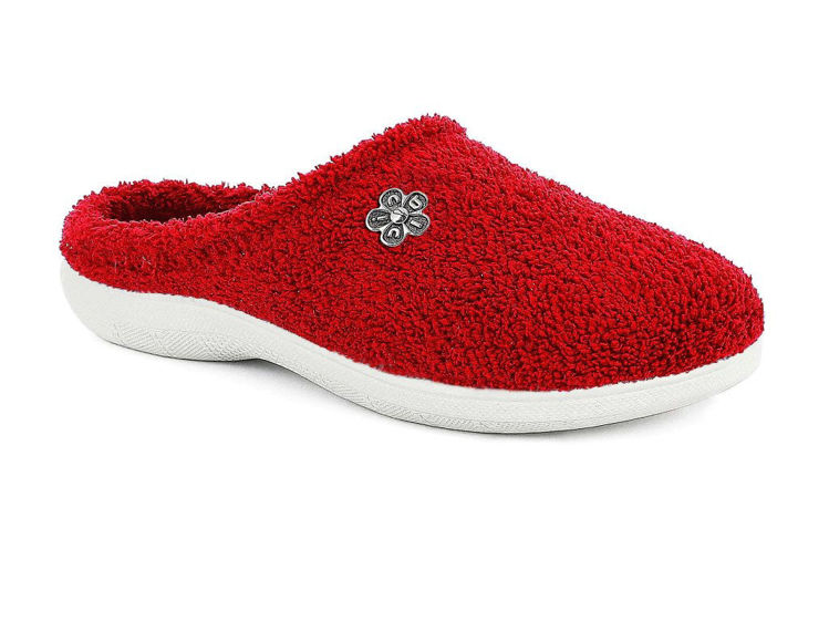 Picture of Terrycloth slippers with floral decoration - bs47
