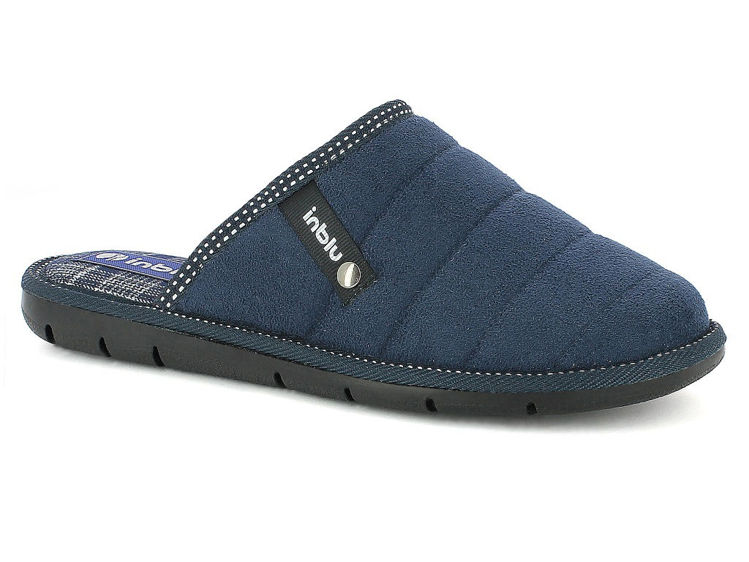 Picture of Man inblu slippers with soft upper - 9127