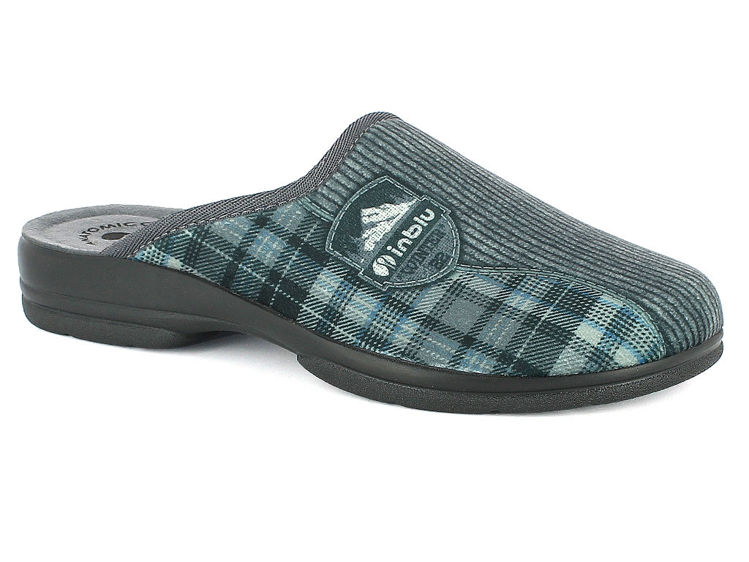 Picture of Slippers for men with shield inblu - po78