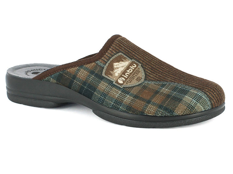 Picture of Slippers for men with shield inblu - po78