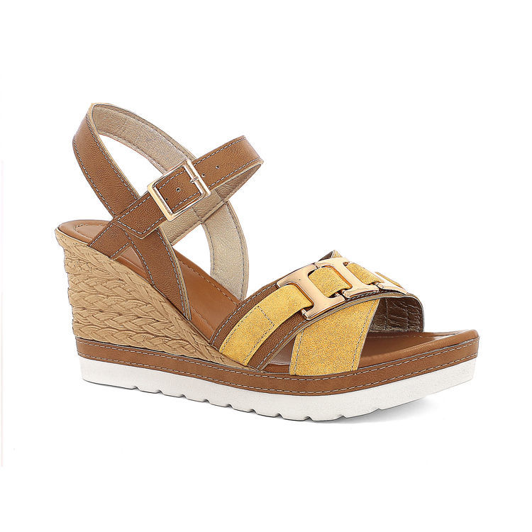 Picture of Wedge double band and chain sandals -  FG39