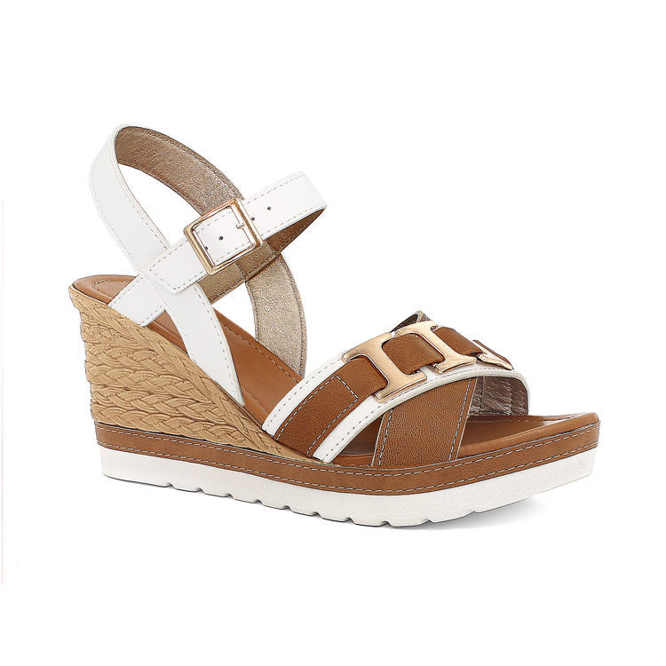Picture of Wedge double band and chain sandals -  FG39