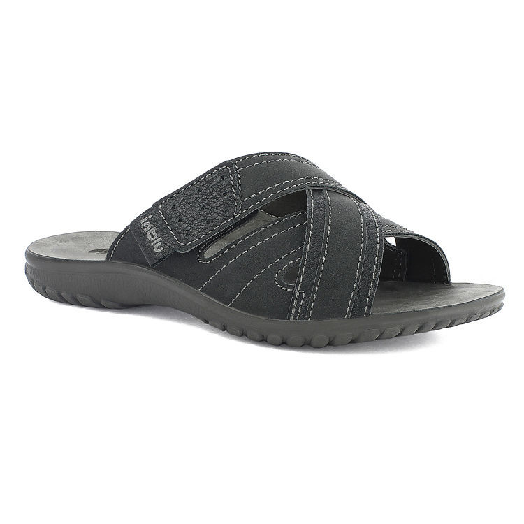 Picture of Men's slippers with crossed bands with strip - FN105