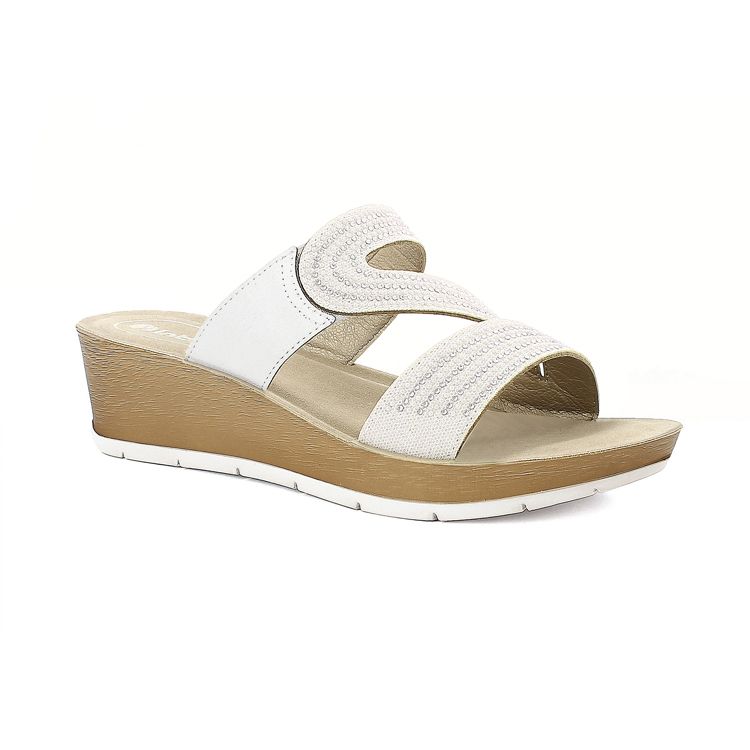 Immagine di CIABATTE DOPPIA FASCIA CON ELASTICO E STRASS - RN18