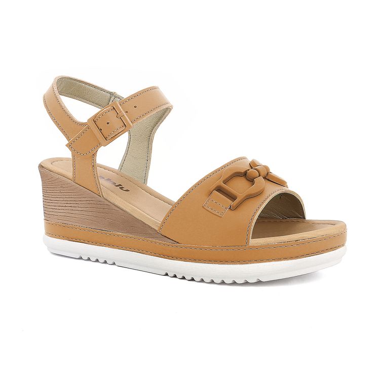 Picture of Sandals with wedge and chain with matt effect - fk04