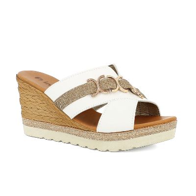 Sandalo Infradito Da Donna Con Cinturino In Pelle Laminata Rosa E Fucsia Zeppa 1 4602a746