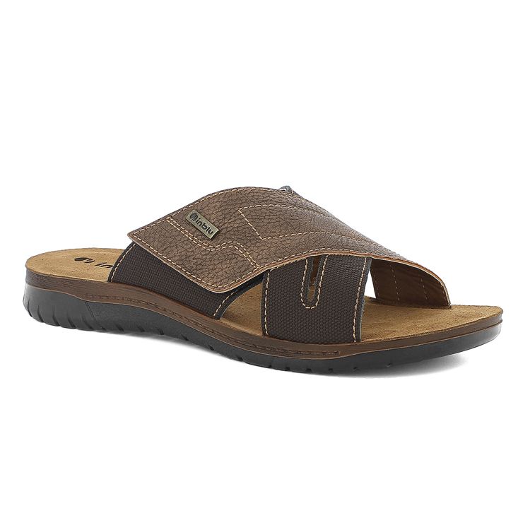 Immagine di CIABATTE UOMO FASCIA A X PLANTARE IN PELLE - ID18