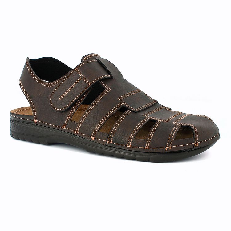 Picture of Men's leather footbed trekking sandals - 3522