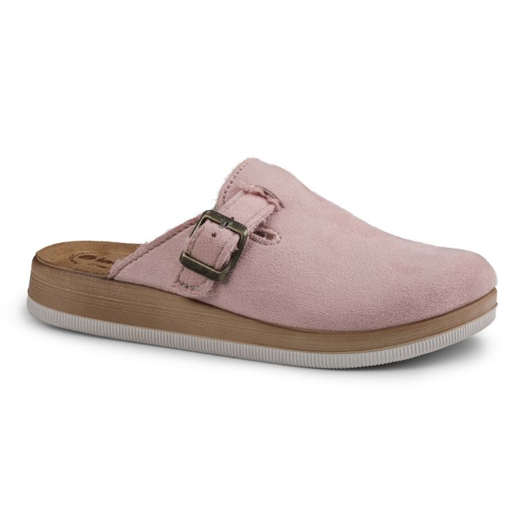 Immagine di PANTOFOLE CON FIBBIA E ECOPELLICCIA - CT39