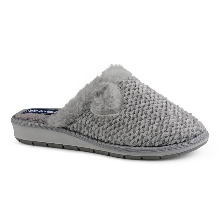 Immagine di PANTOFOLE CON TRAMA EFFETTO LANA E CUORE - LB110