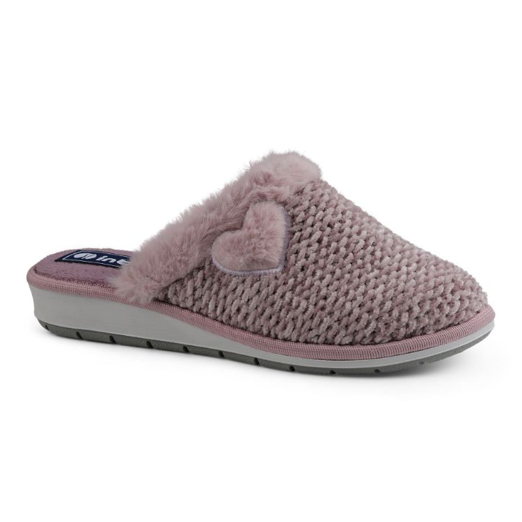 Immagine di PANTOFOLE CON TRAMA EFFETTO LANA E CUORE - LB110