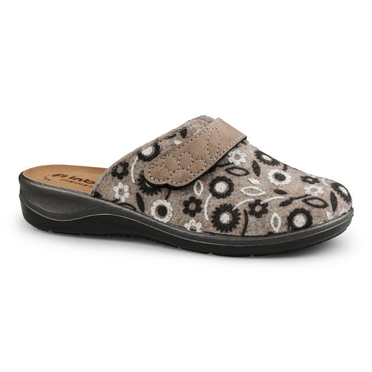 Immagine di PANTOFOLE STAMPA FIORATA CHIUSURA A STRAPPO - OD15