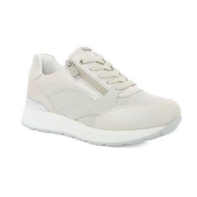Inblu Scarpe Da Ginnastica Donna - Bianco Con Dettaglio Colorato Al Tallone