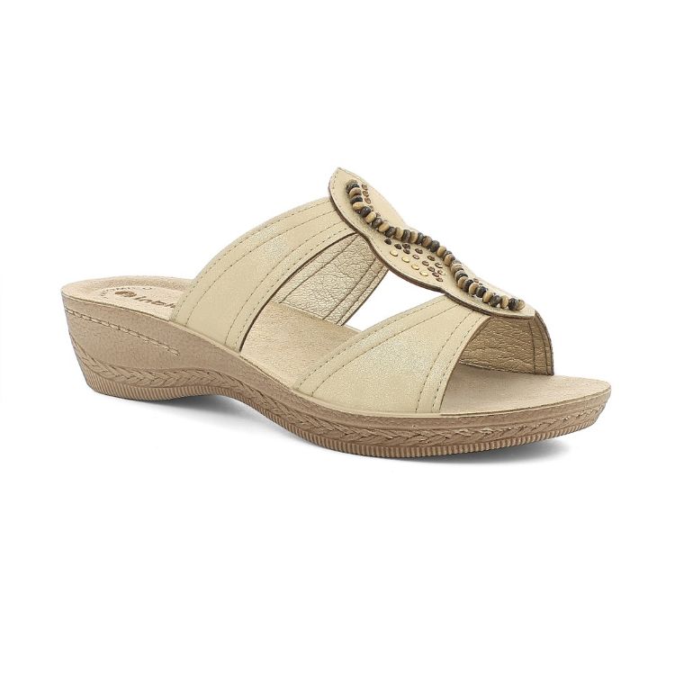 Immagine di CIABATTE DONNA CON PERLINE E STRASS - DL03