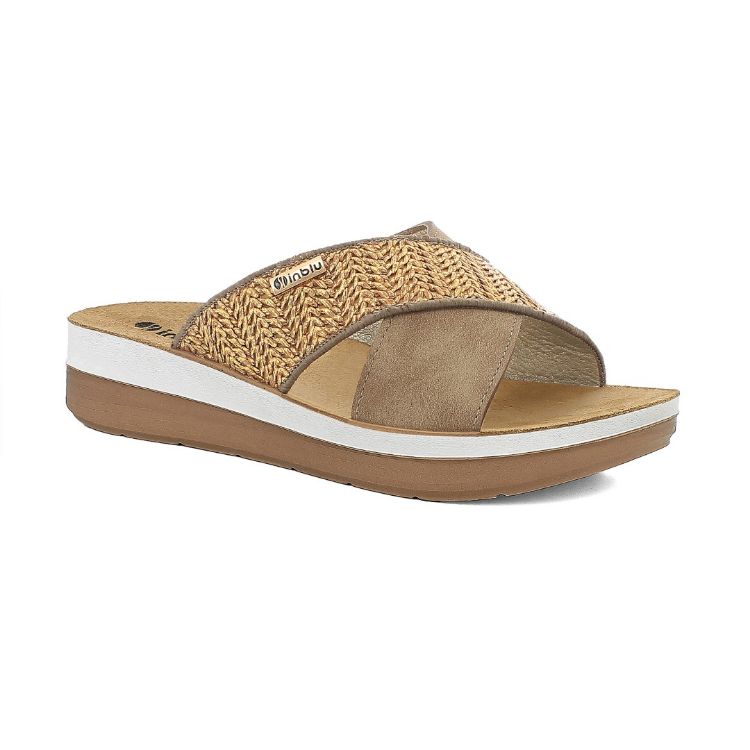 Picture of Metallic raffia crossbands slippers - ft27