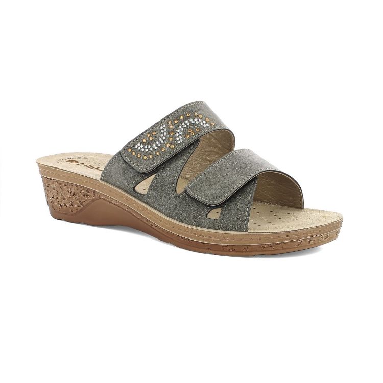 Picture of Adjustable double strap slippers with rhinestones - pv15