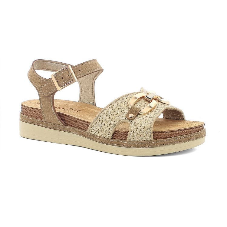 Picture of Sandals with raffia and horsebit - mf15