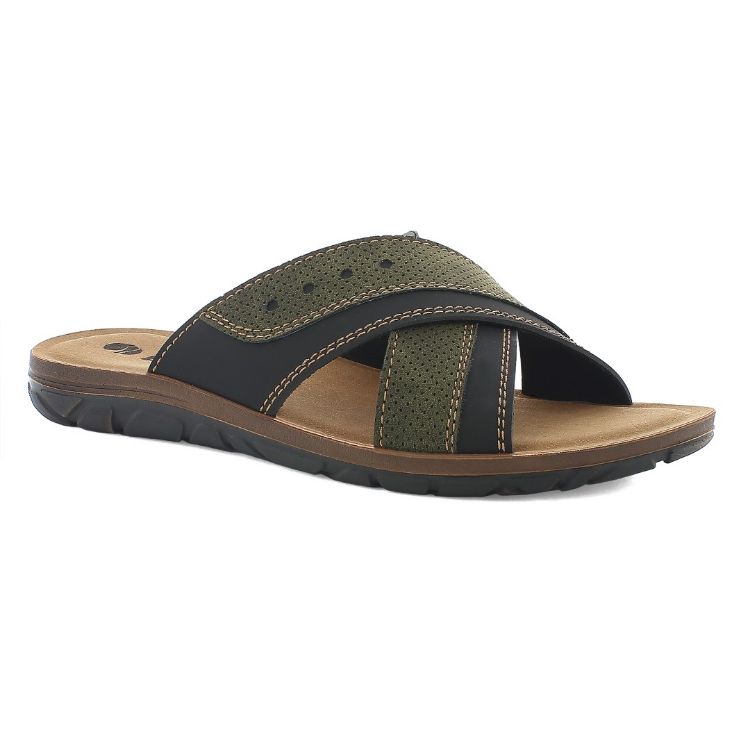 Picture of Men's colorful cross-banded slippers - vt14