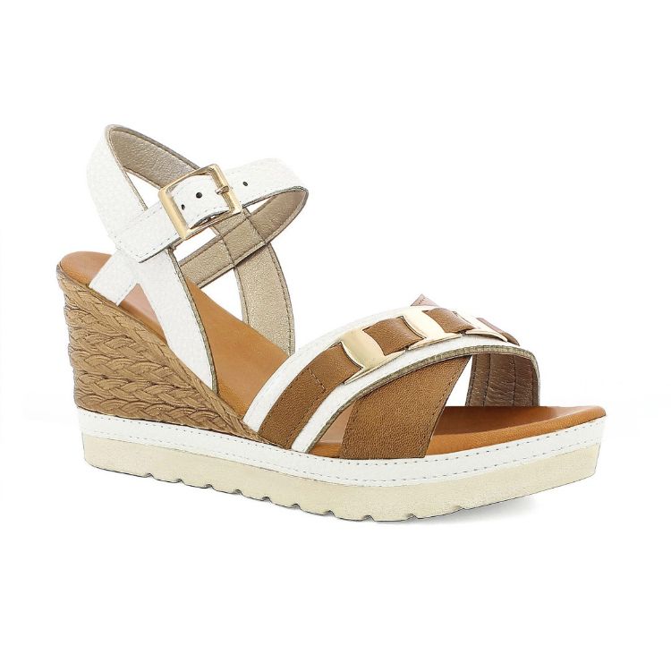 Immagine di SANDALI ZEPPA DOPPIA FASCIA CON CATENA - FG44