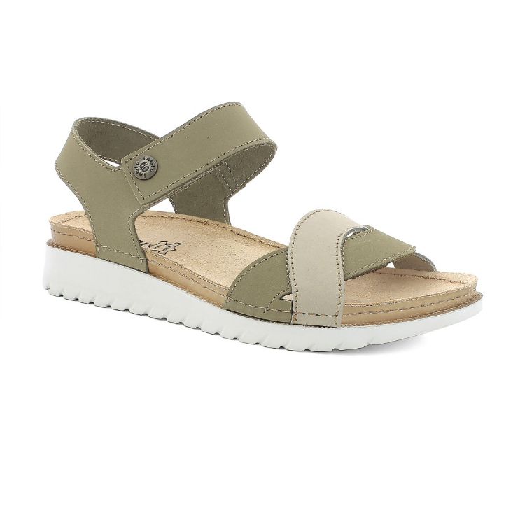 Immagine di SANDALO DA DONNA IN PELLE BICOLORE - CN56