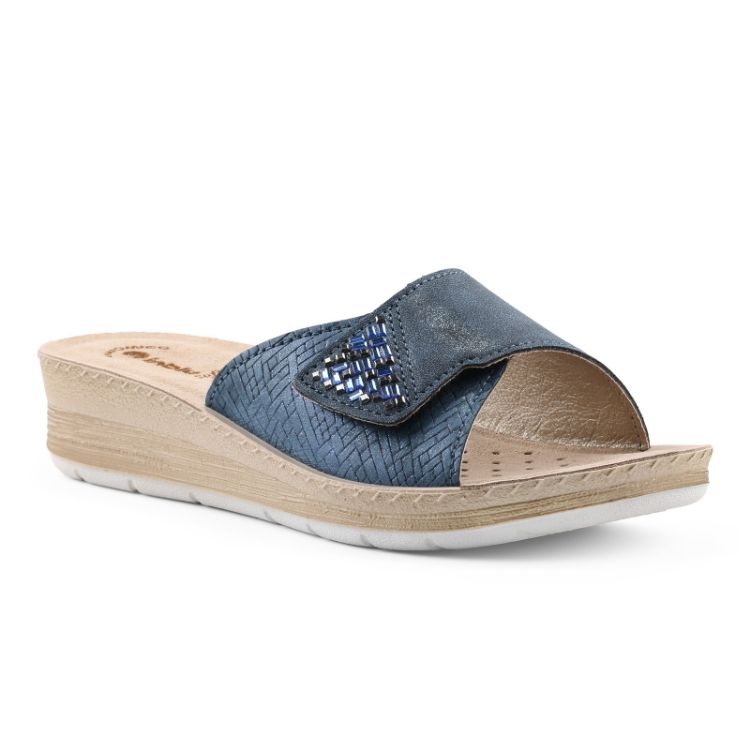 Image de Mules réglables à velcro avec strass - fc64