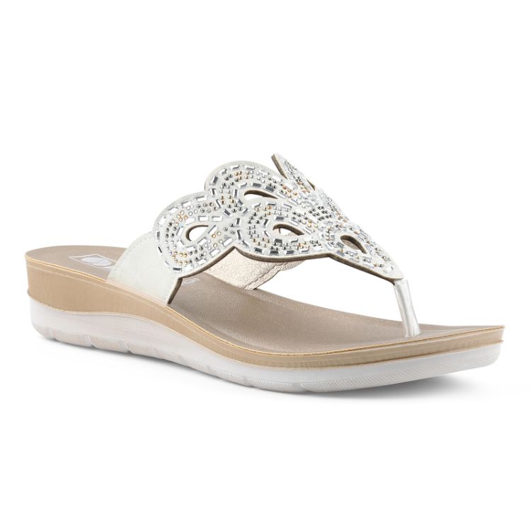 Picture of Perforated decoration and glitter flip flops - bv50