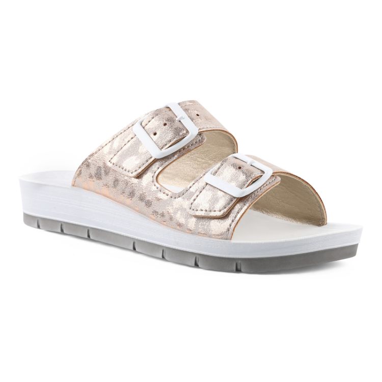 Image de Mules de plage double bride léopard - ag19