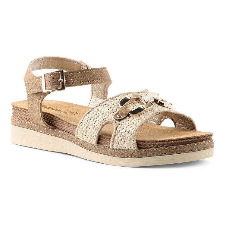 Picture of Sandals with raffia and horsebit - mf15