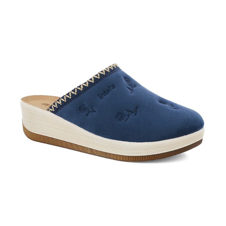 Immagine di PANTOFOLE INBLU FIORI CUCITI - GC47