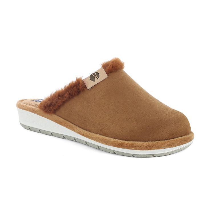 Immagine di PANTOFOLE BORDO IN ECOPELLICCIA COLORATA - LB113
